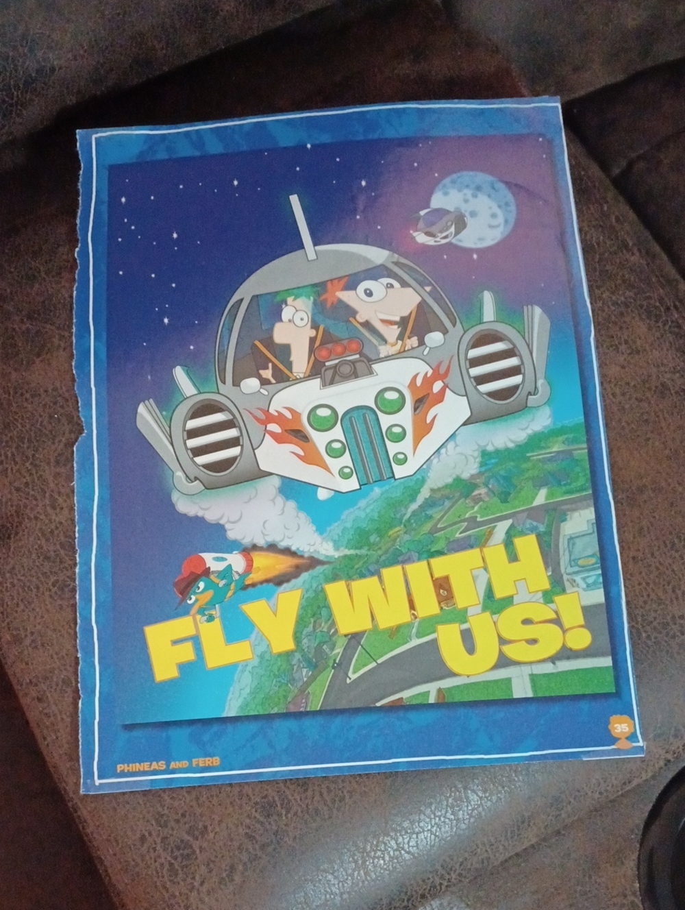 $4 Add-on Phineas & Ferb Poster - Fly With Us!